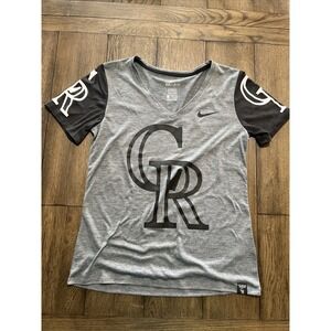 Colorado Rockies Shirt - Womens Small - Athletic Cut - Dri-Fit - Nike - MLB